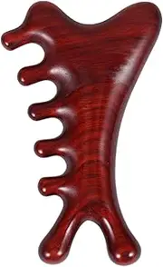 BIUDECO Wide Tooth Wooden Comb Ergonomic Hair Massager for Scalp Relaxation Natural Hair Massage Brush for Straight Curly Wavy Thick Friendly