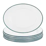 Argon Tableware White Enamel Serving Platters - 30.5cm x 22.5cm - Pack of 6
