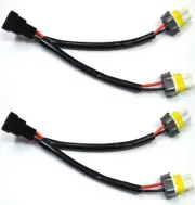 Splitter Wire Ceramic 9005 HB3 Two Harness Head Light Dual Beam Replace Socket