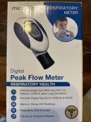 Microlife Digital Peak Flow Meter FEV1 & Tracking Software Asthma COPD PF101