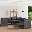 Modular Outdoor Lounge Sofa Set 9 Pcs Modern Poly Rattan Patio Couch Furniture