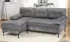 Ufurniture 3 Seater Sofa Velvet Convertible Chaise Lounge Futon Couch 208cm Grey