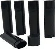 Flyusa 5ml 100 Pcs Empty Oval Deodorant Lip Balm Tubes Twist-up Refillable Mini Size Containers for Carry-On Travel,DIY Deodorants,Black