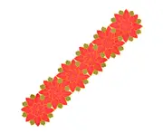C49 Christmas Decorations Christmas Red Flower Table Runner Table Dress Up Christmas Holiday Tablecloth Table Decor