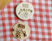 Nice Person Stamp Embosser Cookie Cutter Pastry Fondant Dough Biscuit