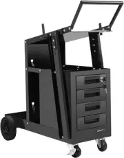 Giantz 4 Drawers Tool Trolley, Lockable Toolbox Tools Storage Cabinet Trolley...