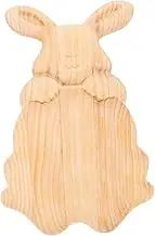 Cabilock Cute Serving Platter Wooden Easter Bunny Tray for Party Decorative Tableware
