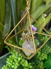 Crystal Sphere Suncatchers Amethyst Rose and Clear Quartz Citrine Tigers Eye
