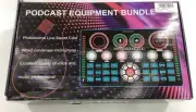Podcast Equipmen Bundle Professional Live Sound Card Wired Condenser