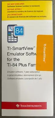 Texas instrument TI-SmartView Emulator 84 PLUS CE Software One year Subscription