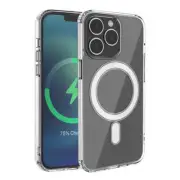 Reiko Magnetic Wireless Charging TPU Bumper Case for iPhone 13 Pro in Clear | Ma