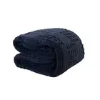 Bambury Lattice Sherpa Blanket Navy