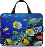 Laptop Case Sleeve Shockproof Computer Carrying Bag Tropical Sea Fish Laptop Bag Tote Lightweight Notebook Case Cover Traveling Briefcase Handle Bags for Travel Business 17inch, Tropical Sea Fish