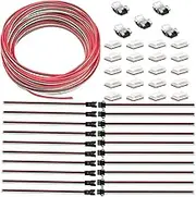 AWSOM 3Pin LED Strip Wire Kit 22AWG，10mm RGB LED Strip Connectors 3 Pin,3 Pin JST SM Male to Female Plug for WS2811,2812B Led Strip Lights