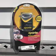 Vintage Sony SRF-86 Walkman Sports FM/AM Radio Portable W/Sony MDR-W14 Headphone