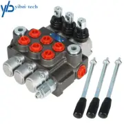 3 Spool Hydraulic Directional Control Valve 13GPM BSPP Interface+Conversion Plug