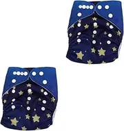 [BESTonZON] 2pcs Breathable Diapers Washable for Infants Training Pants Learning Pants