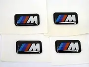 4 BMW Genuine M 3D Stickers Badges Emblems Decals