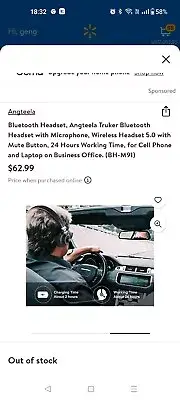 Bluetooth Headset, Angteela Truker Bluetooth Headset with Microphone,...