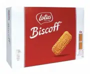 Lotus Biscoff European Biscuit Cookies Box w/ 4 Packs - 128 Cookies