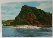 The "Loreley" on the Rhine Passenger Ship Postcard Continental c.1960