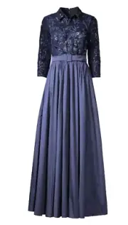 Aidan Mattox Women's Sequin Tulle Belted Gown Size 4 in Twilight