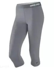 Nike Womens XL Pro Core Capri II Base Layer Training Pant Gray 458659 FAST! A37