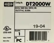 HUBBELL DT2000W Digital Timer Wall Switch 120 277 VAC