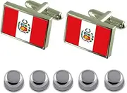 [Select Gifts] Shirt Dress Studs Perú Flag Cufflinks