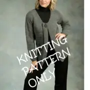 NWT Jodi Snyder Plymouth Yarn Co 1796 Ladies Car Coat Sweater Knitting Pattern