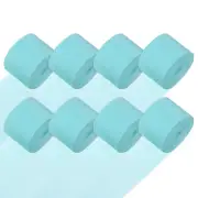 8-Rolls 656ft Crepe Paper Streamer for DIY [Light Blue-1.8 Inch x 82 Ft/Roll]