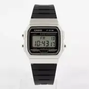 CASIO F-91WM-7AJH Digital Quartz Mineral Crystal Clear Black