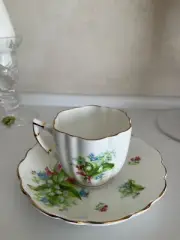 Victoria C&E Bone Porcelain espresso Coffee Cup&Saucer.England