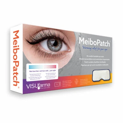 Meibopatch Re-usable Heatable Eye Mask With Temperature Test Strip Blepharitis