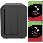 TerraMaster F2-212 2-Bay NAS with 16TB (2x8TB) Seagate Ironwolf NAS Drives