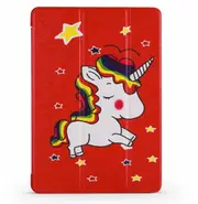 Unicorn Pattern Horizontal Flip Pu Leather Case For Ipad 10.5/Air3 2019 With Three-Folding Holder and Honeycomb Tpu Cover