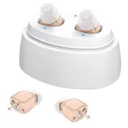 1 Pair Mini Digital Rechargeable Hearing Aids Invisible In Ear Sound Amplifier