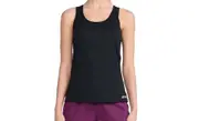 2XU Aero Womens Running Singlet - Black/Silver Reflective - L