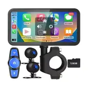 Motorcycle Dash Cam, Motorcycle Apple Carplay & Android Auto GPS Navigation f...