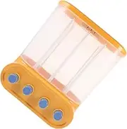 Grain Tank Rice Holder Cereal Dispenser Cup Container Grain Dispenser Dispensers Mounted Airtight Overnight Organizer Bins Wall Rice Dispenser Bean Storage Rice Bin Yellow Plastic