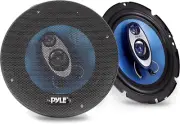 6.5" 360W 3-Way Car Speakers Full Range Stereo Audio Blue PL63Bl