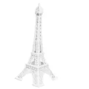 Mini France Eiffel Tower Sculpture Statue Model Desk Ornament 18cm White