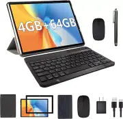 Tablet 2 in 1 Tablets with Keyboard Case Mouse Protective Film Stylus, 10.1 I...
