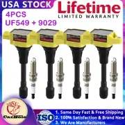 4 Ignition Coil UF549 W/ 4 Spark Plug For Nissan Altima Cube Rogue Infiniti FX50 (for: Nissan)