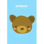 BABY BEAR KIDS NOTEBOOK [LINED] [6X9] [110 PAGES]: CUTE ANIMAL JOURNAL LOG NOTEPAD DIARY NOTEBOOK KAWAII GIFT BOY BLUE