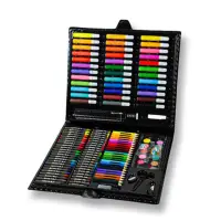 在飛比找momo購物網優惠-【指選好物】水彩畫筆150件套(兒童繪畫組 彩色筆 蠟筆 粉