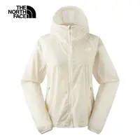 在飛比找momo購物網優惠-【The North Face】北面女款米白色防潑水舒適透氣