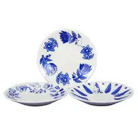 在飛比找momo購物網優惠-【yamaka】Moomin 嚕嚕米 藍色花卉系列 陶瓷餐盤