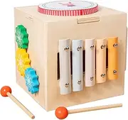 Activity Cube, Montessori Wooden Toys, Fine Motor Skills Toys, Musical Instrument, Sensory Toys, Musical Toys for Toddlers, Boys And