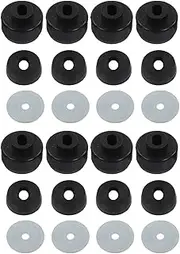 24pcs Body Cab Mount Bushing Kit 7‑141 Pickup Accessories Replacement for S ilverado 1500 2500 HD S ierra, Body Cab Mounts Bushings Washers Black
